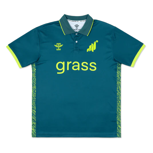 grass jersey front shirt green