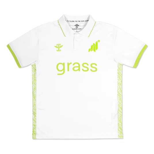 grass jersey front shirt white