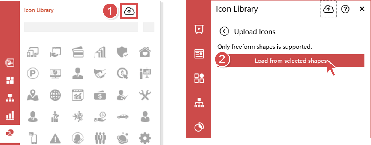 Uploading your own private icons