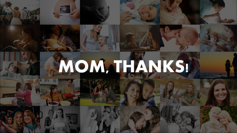Mom, Thanks! - iSlide photo wall