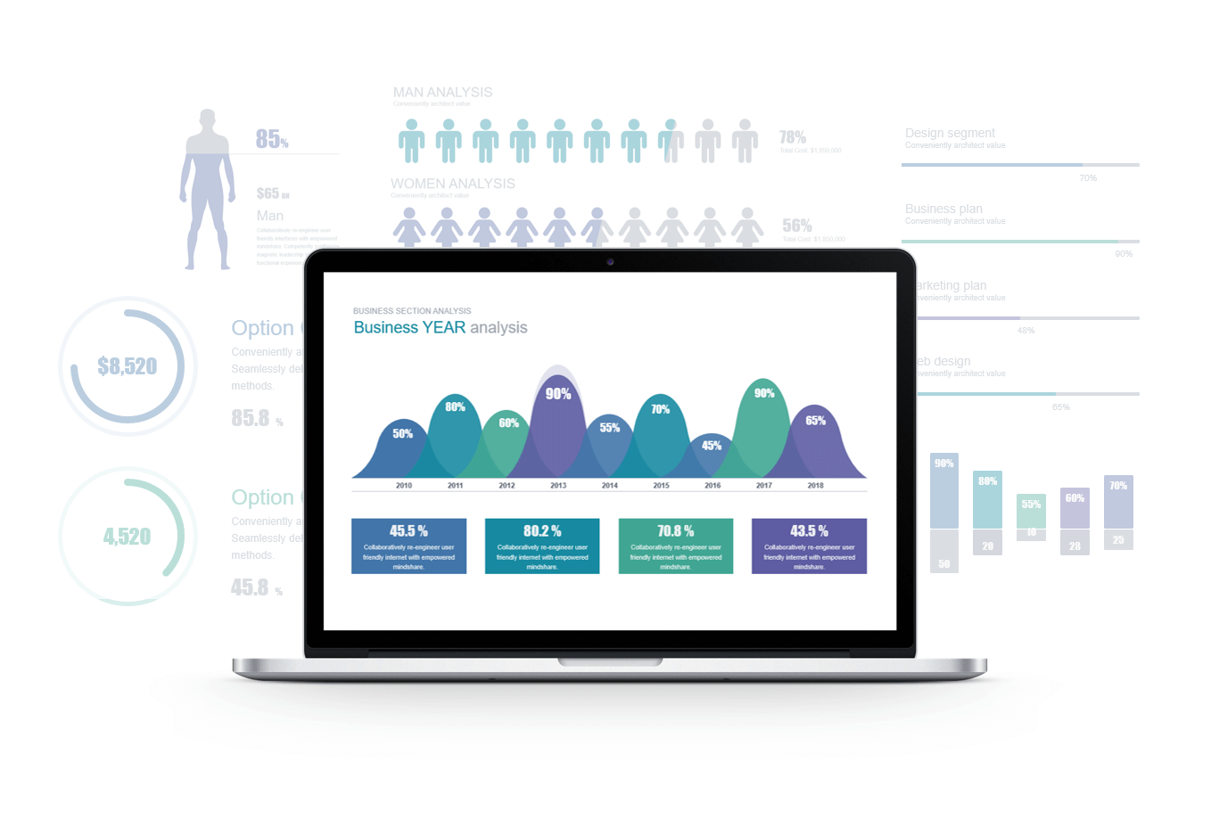 iSlide Smart Diagram multiple examples picture