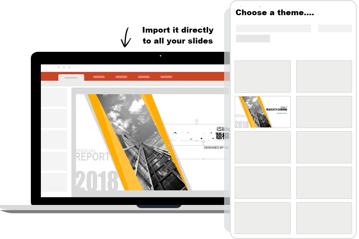 iSlide Theme Library picture Report