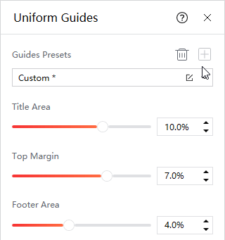Uniform guide sliders screen top screen