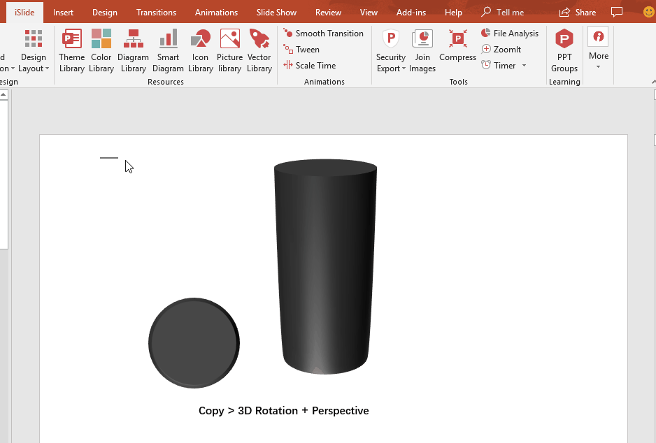 Applying the Tween between the 2 shapes.