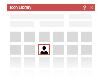 Search and find your new icon in the iSlide icon library and just click it.