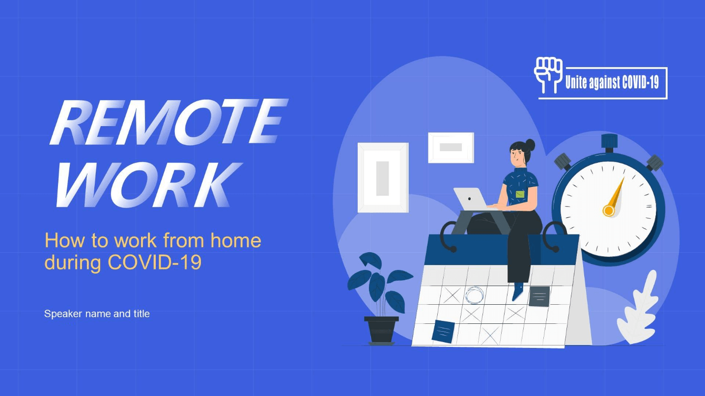 Work from Home Tips - COVID-19 template full Spanish